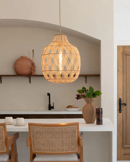 Hanglamp Mendo L naturel E27 85MENH021NA