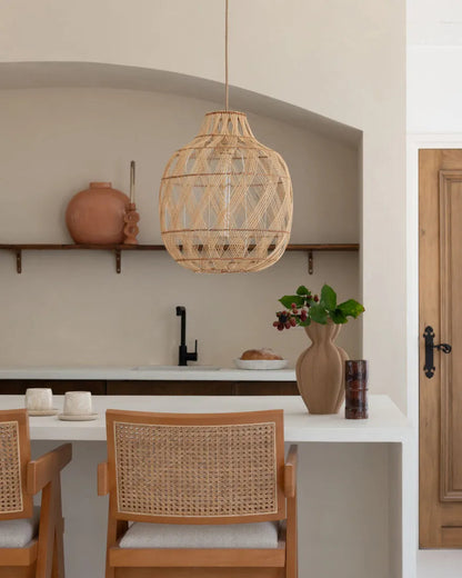 Hanglamp Mendo L naturel E27 85MENH021NA